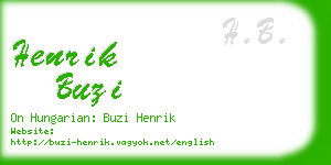 henrik buzi business card